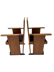 Two Art Deco Modernist High Back Armchairs by Architect Caspers, 1920s